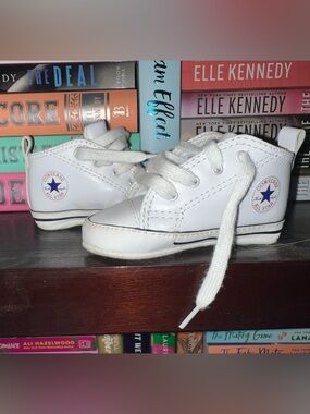 Converse White Leather Baby All Star Sneakers